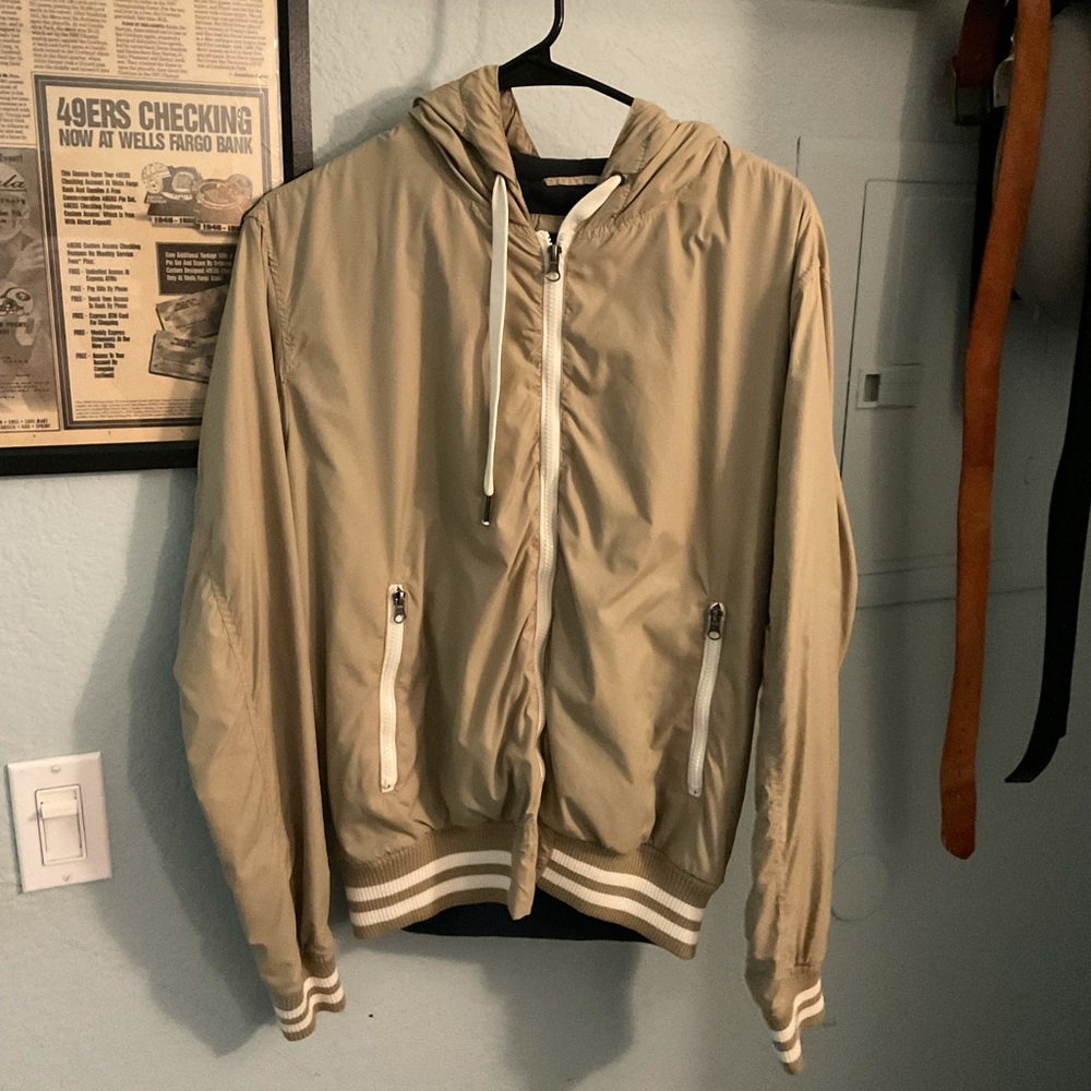 H&M Beige Windbreaker Bomber Jacket - Picture 1 of 2